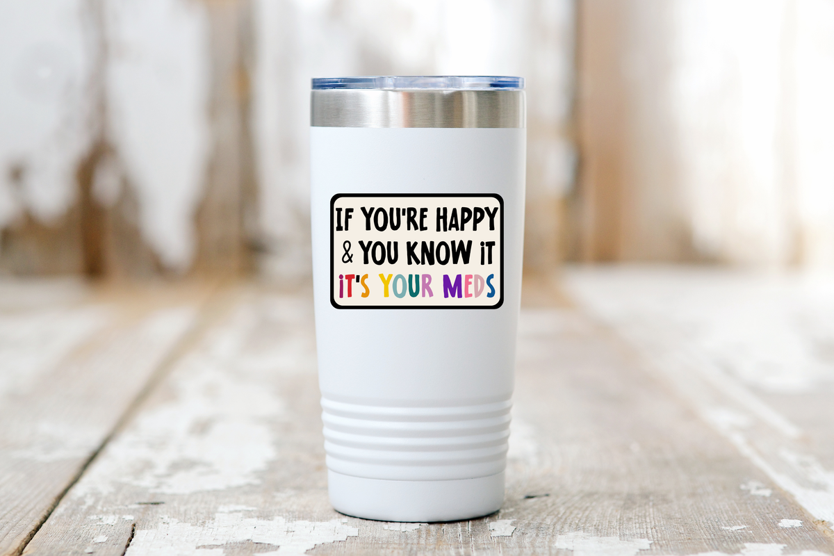 Yarnival - It's Your Meds Sticker - anxiety, cute, mental health, fun