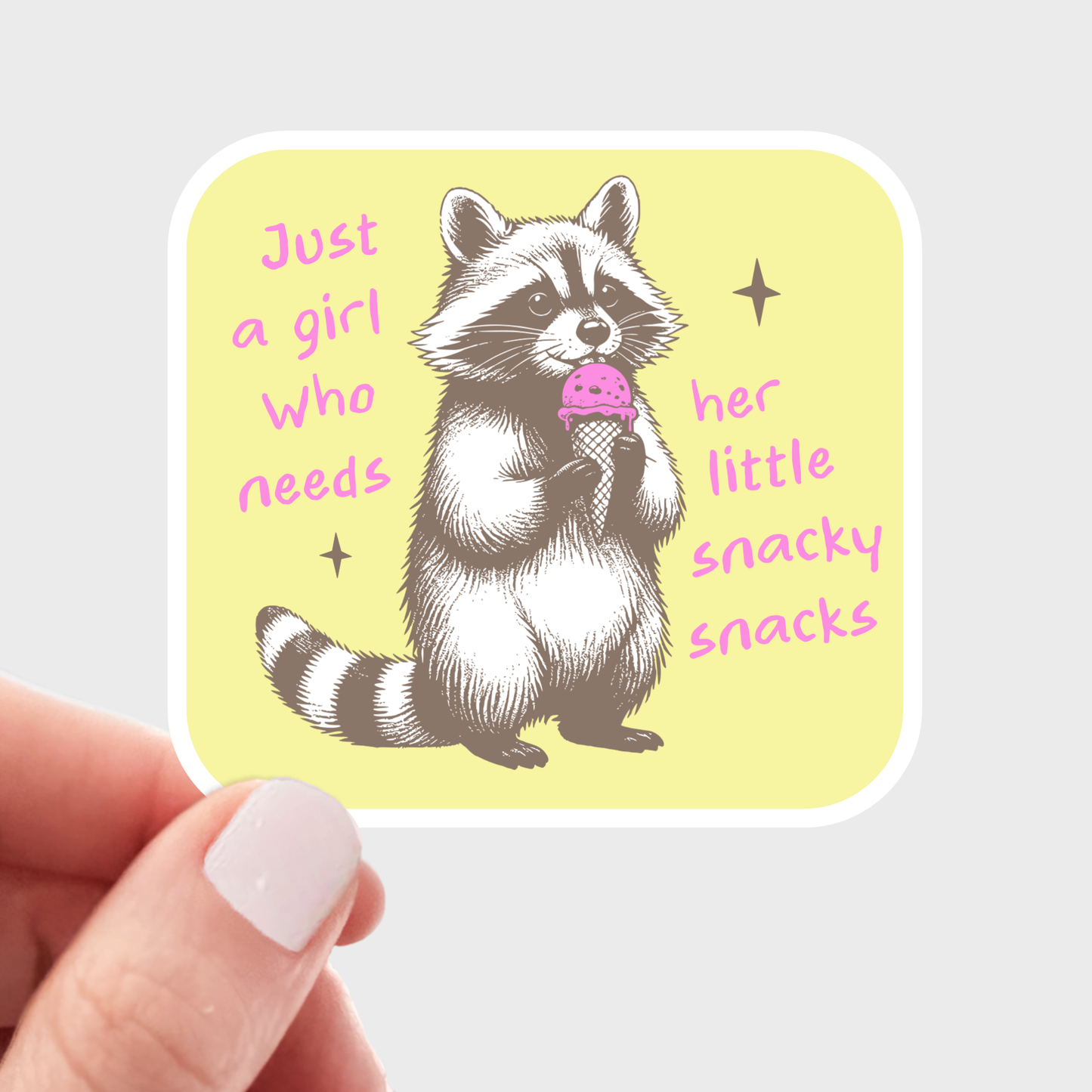 Yarnival - Just a Girl Who Needs Her Little Snacky Snacks Sticker
