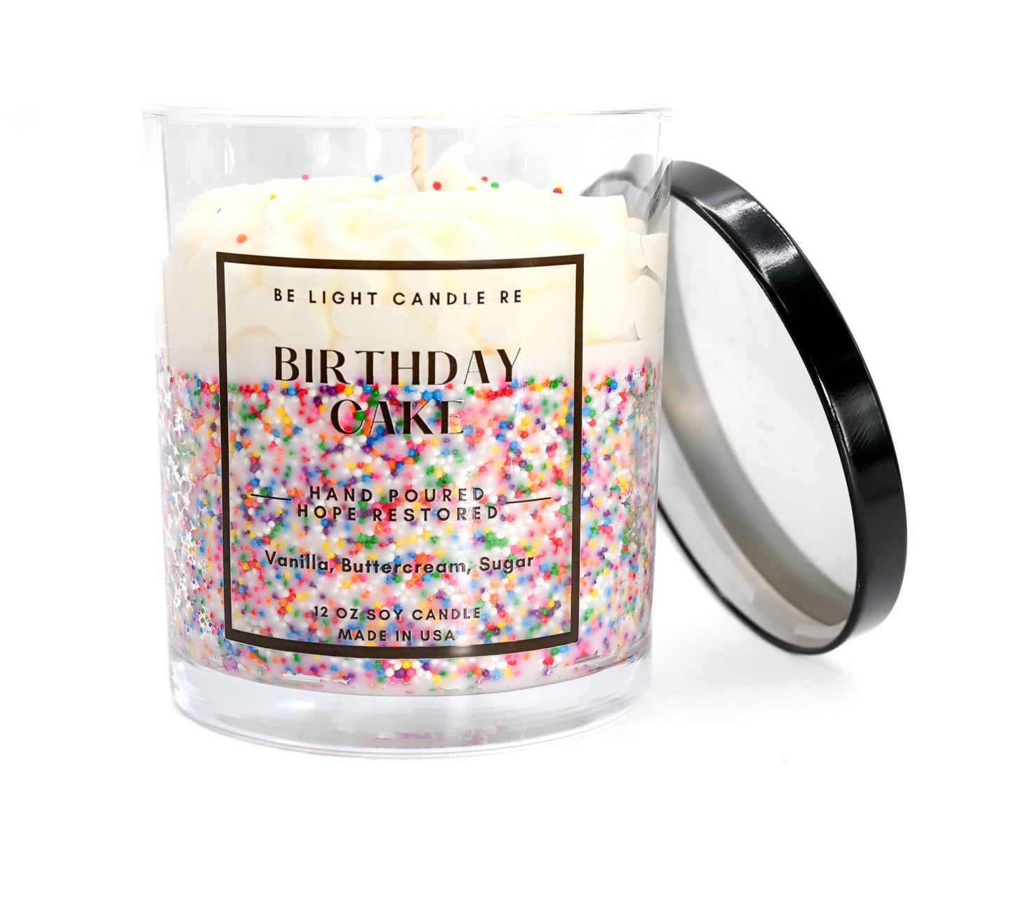 Be Light Candle RE - Birthday Cake, Scented Soy Candle | Most Loved Gift | Friend
