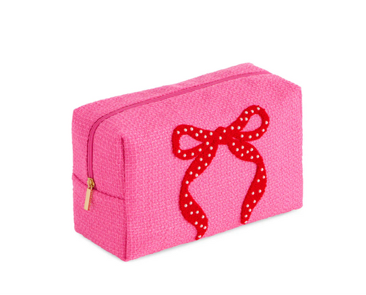 Shiraleah - Mara Large Bow Zip Pouch - Pink