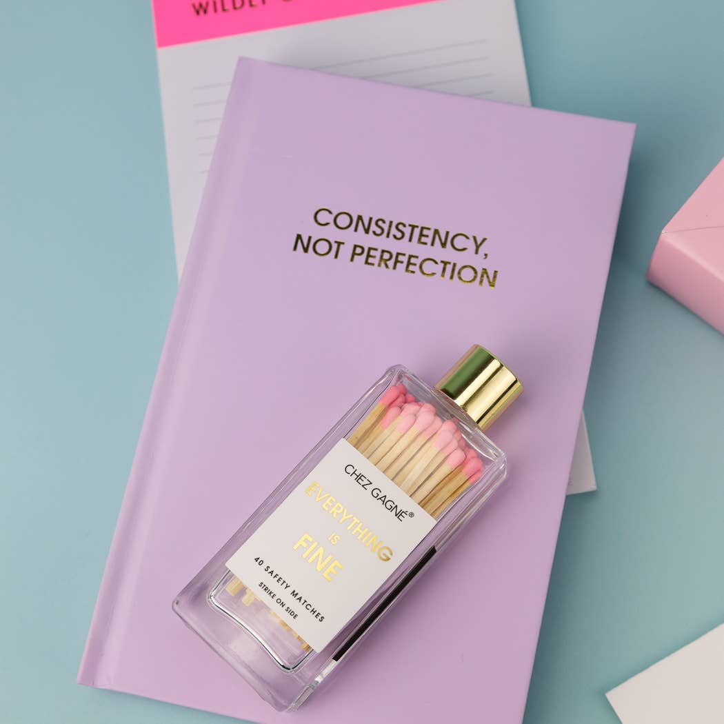 Chez Gagné - Everything is Fine Matches - Glass Bottle Matchsticks Light Pink