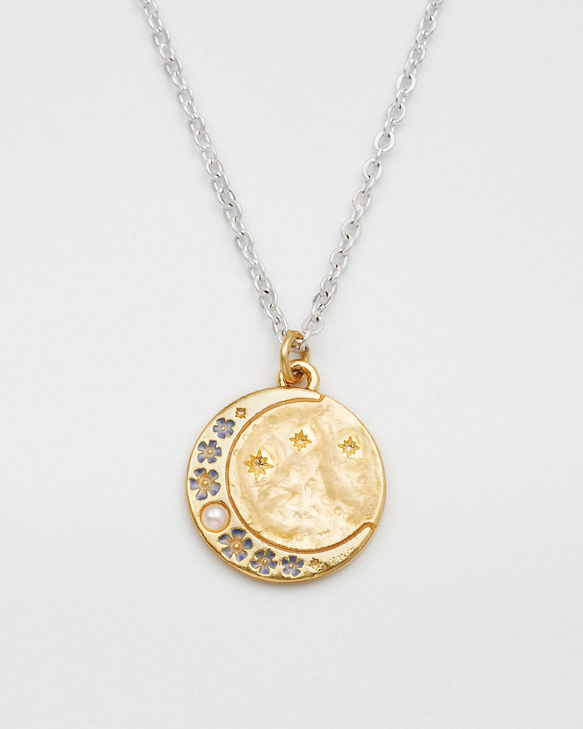 Fable England - Selene Moon Periwinkle Necklace