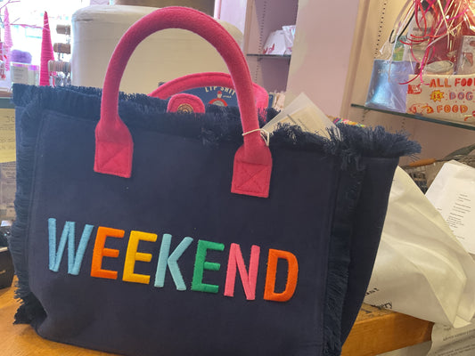 Shiraleah cabana weekend tote navy