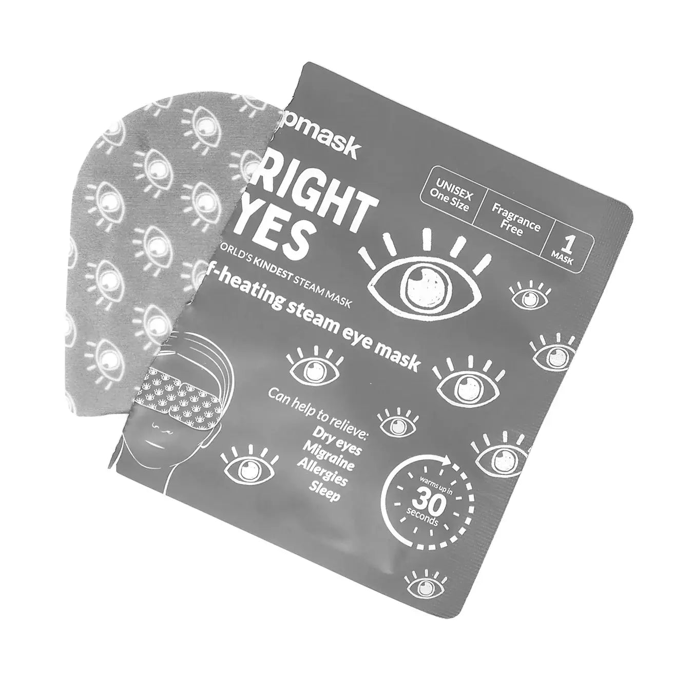 Bright Eyes Fragrance-Free Self-Heating Eye Masks (3 Pack)
