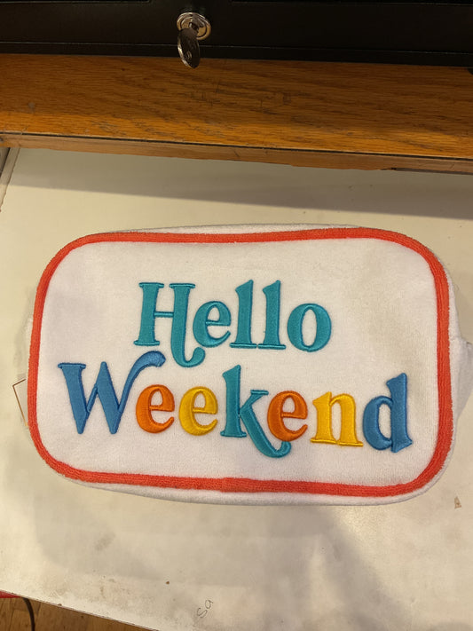 Shiraleah hello weekend med zip pouch