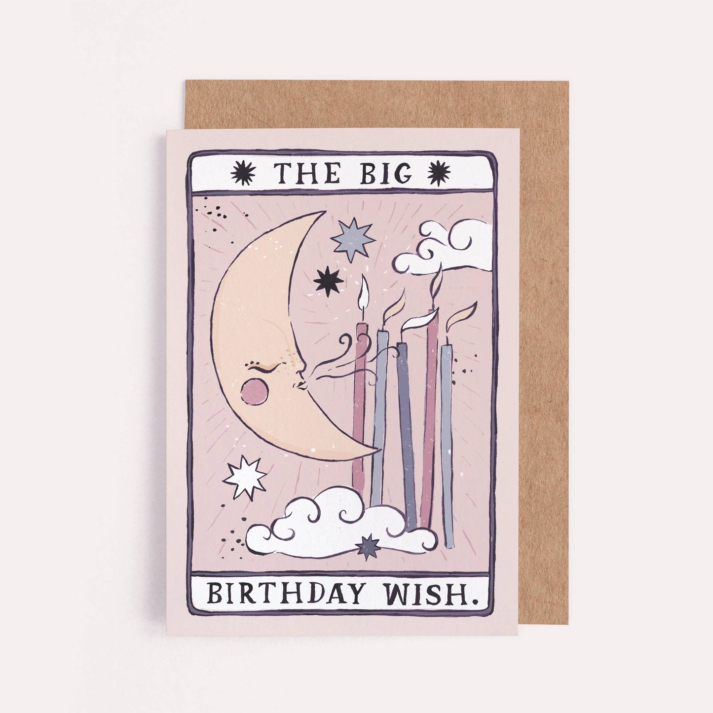 Sister Paper Co. - Tarot Moon Birthday Card | Unisex Birthday Card | Moon Tarot