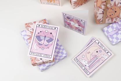 Sister Paper Co. - Tarot Moon Birthday Card | Unisex Birthday Card | Moon Tarot