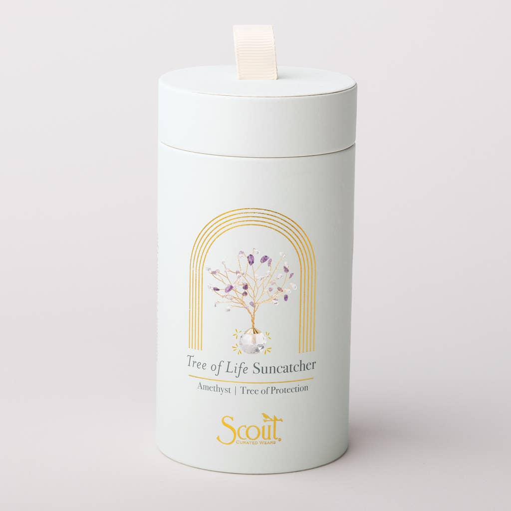 Scout- Suncatcher Tree of Life - Amethyst/Protection/Gold