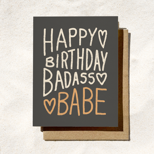 Daydream Prints - Happy Birthday Badass Babe | Female Card | Feminist Card