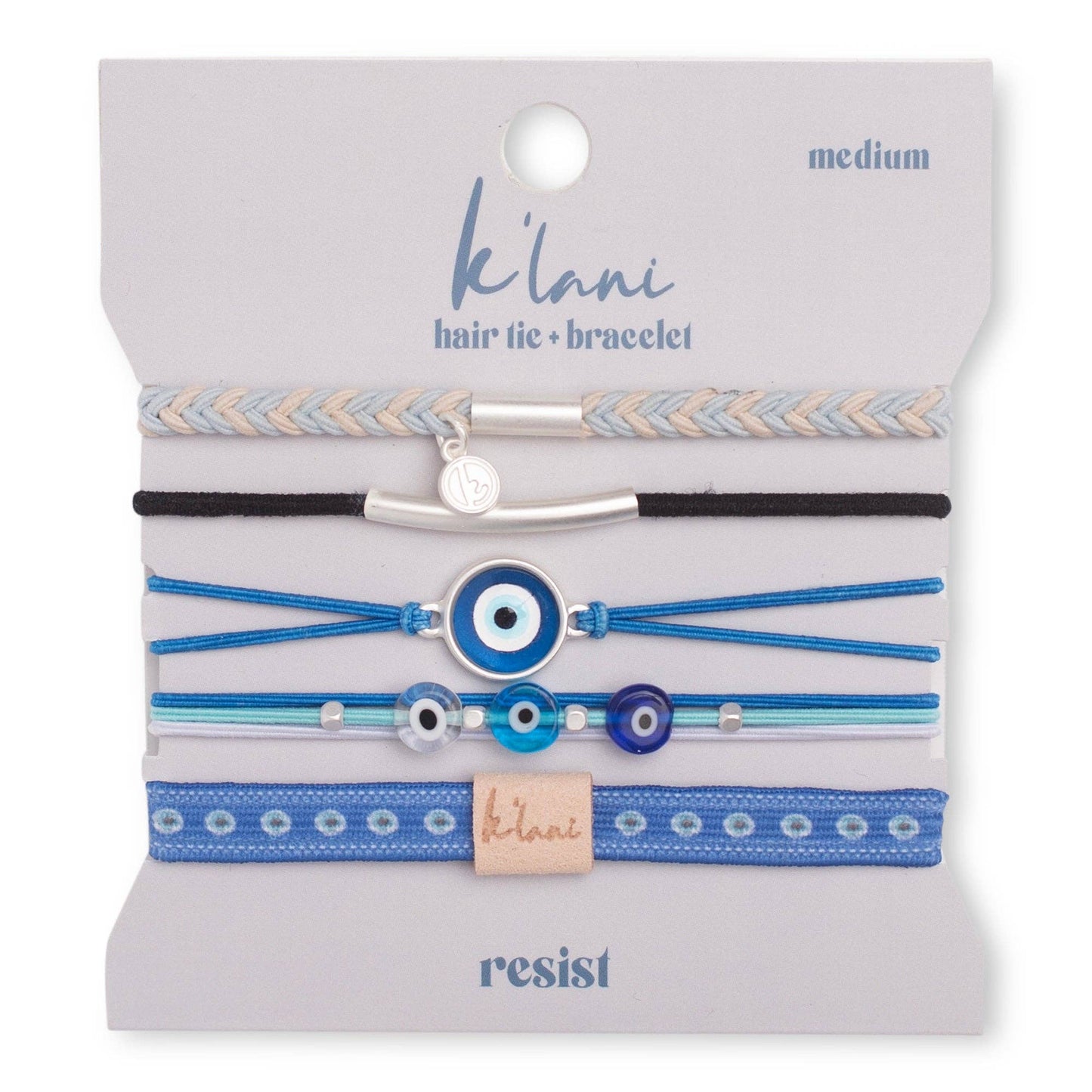 K’Lani - Hair Tie Bracelets “Resist” (size medium)