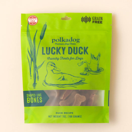 Polkadog - Lucky Duck (Bone Shaped) - 7oz - Dog Treats