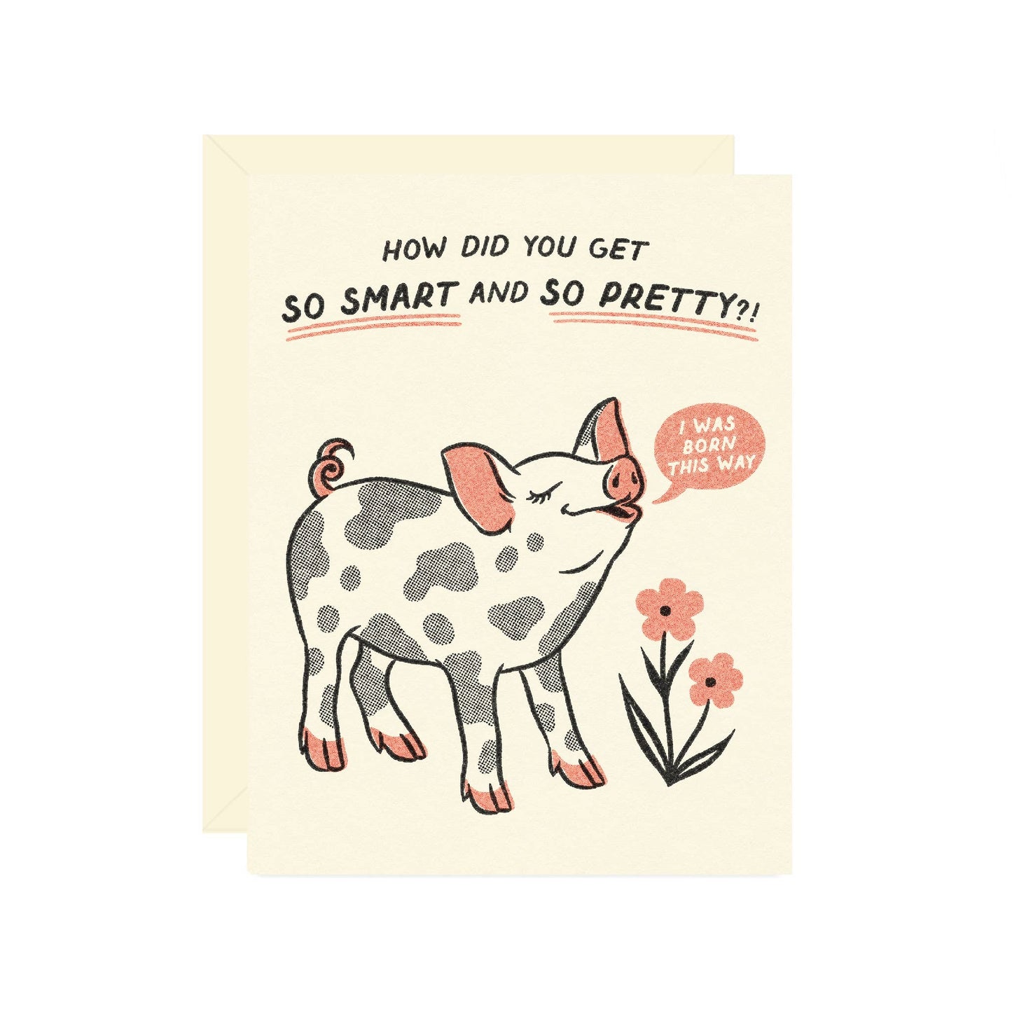 Wallflower Paper & Party - Pretty Pig Card