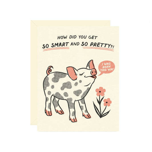 Wallflower Paper & Party - Pretty Pig Card