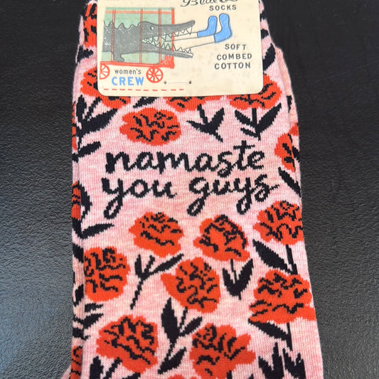 Blue Q Namaste you guys woman’s crew socks