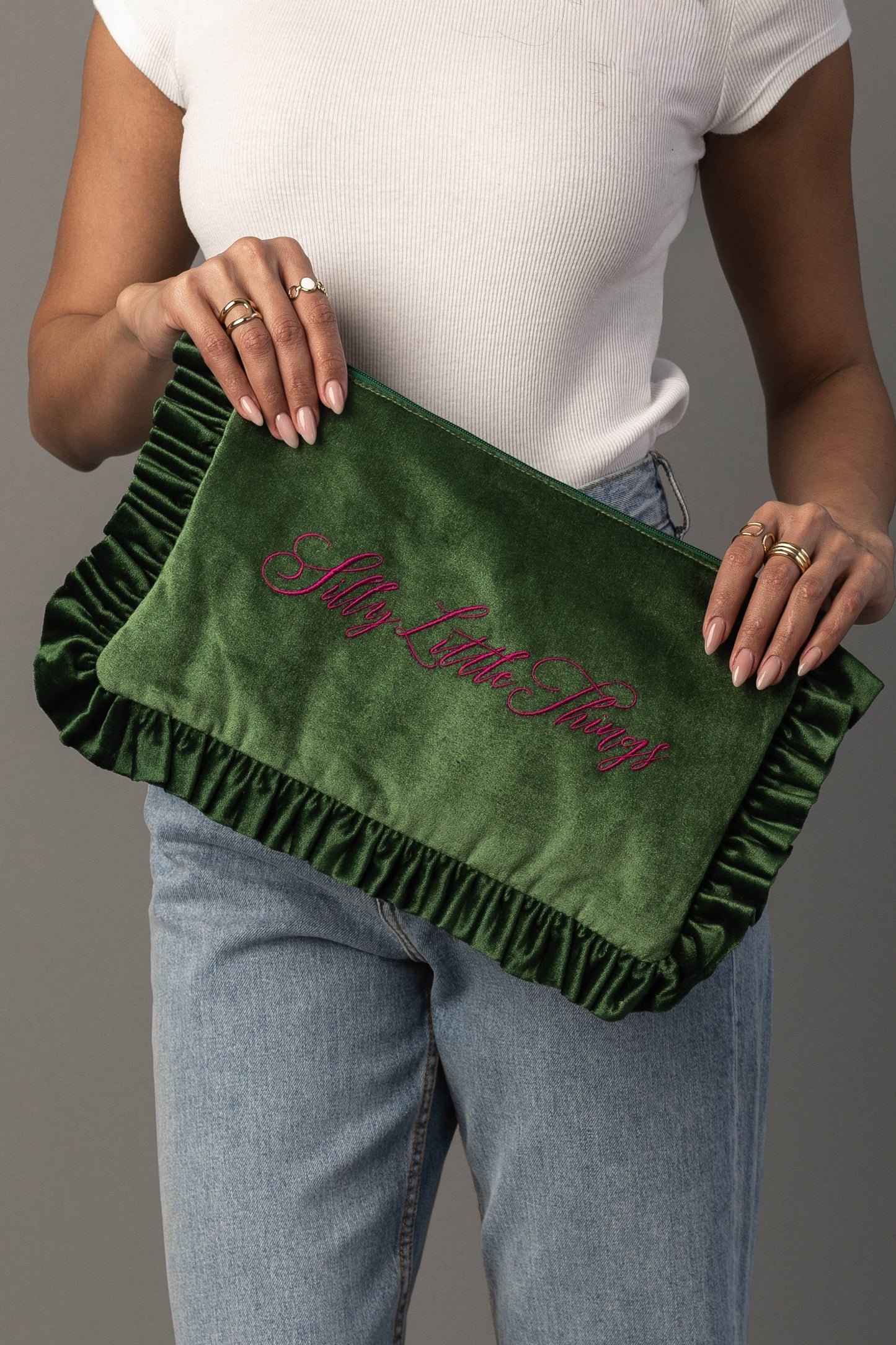 Panache Apparel Co. - Silly Little Things Ruffle Travel Pouch