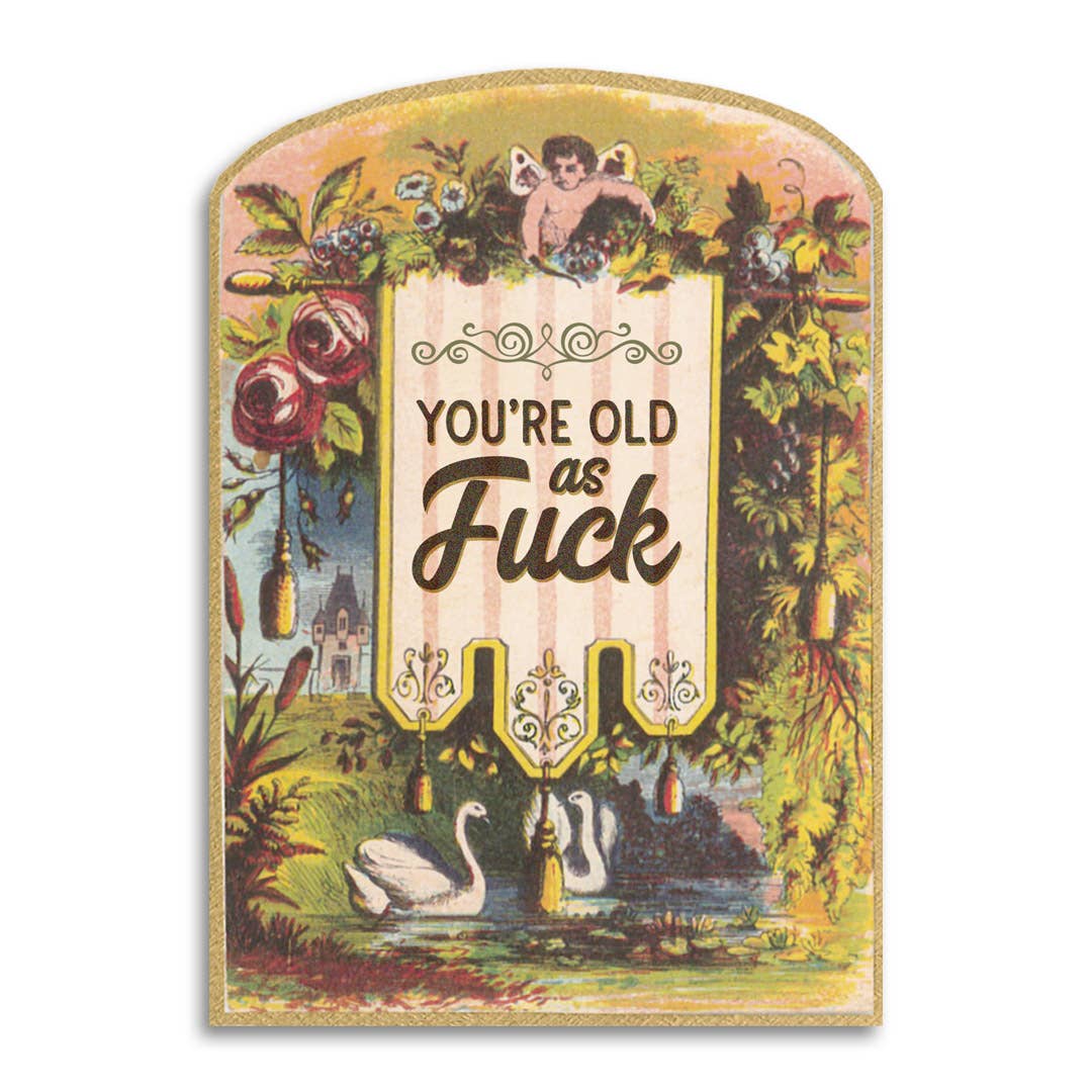 Bad Betty Greeting Co. - You’re Old as Fuck - Vintage Birthday Card