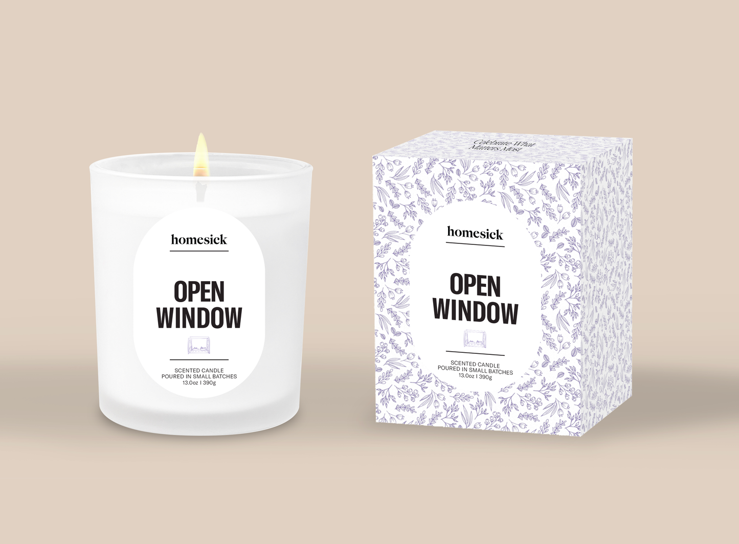 Homesick Candles - The Living Room: Open Window Candle Gift Non-Toxic Soy