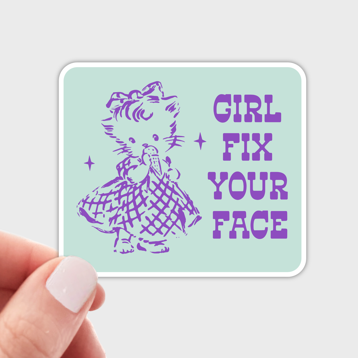 Yarnival - Girl Fix Your Face Sticker