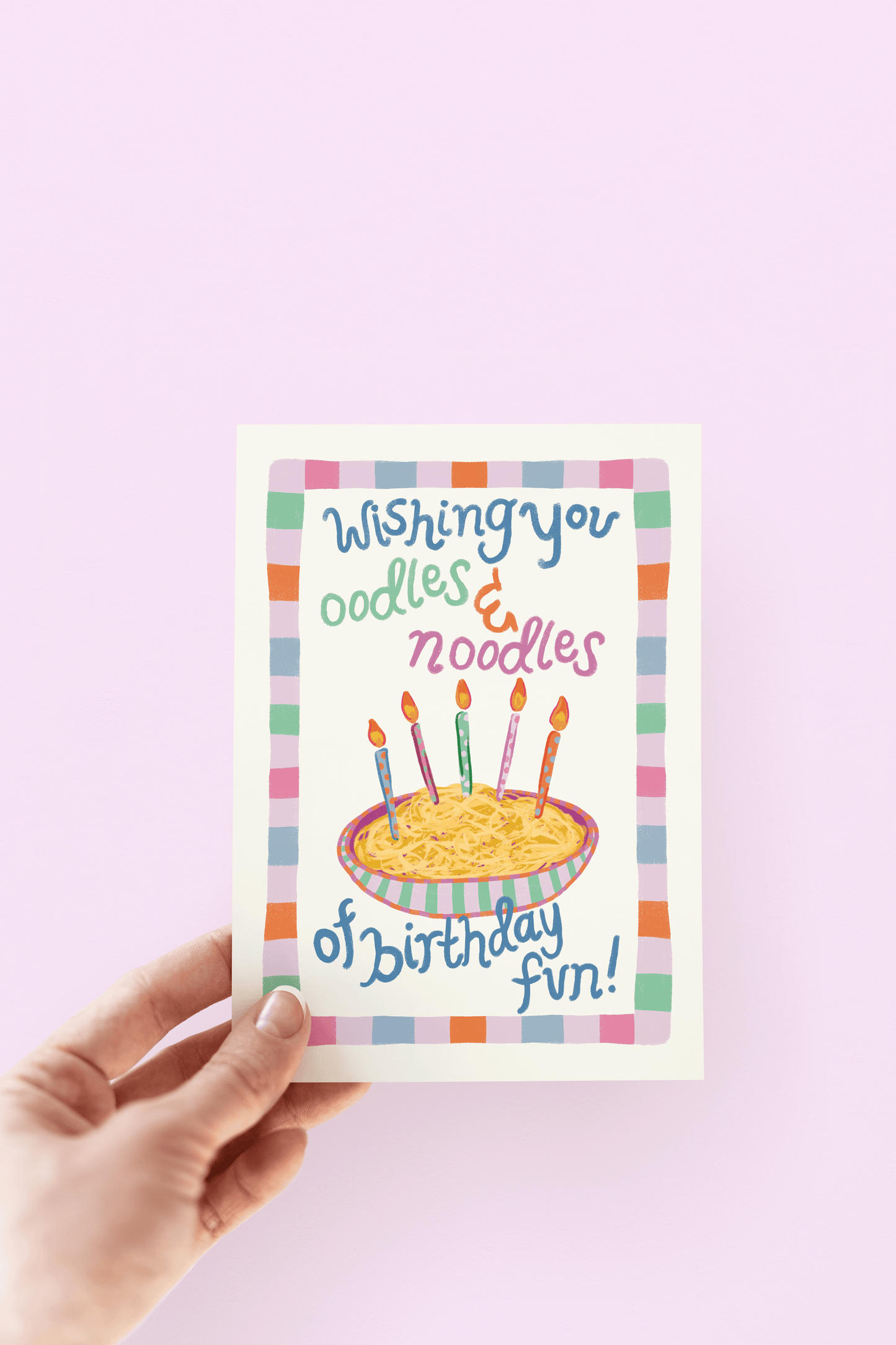 The Shelley Society - Oodles and Noodles of Birthday Fun Pasta Greeting Card