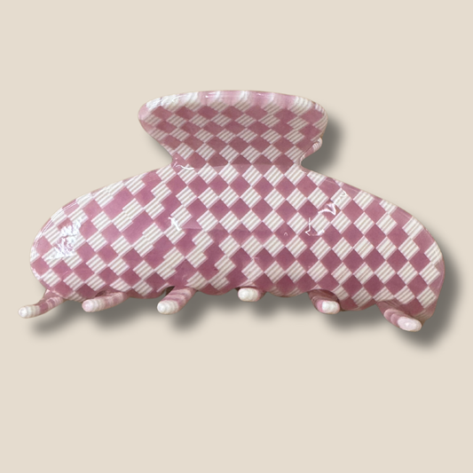 Ellipsis Goods - Lilac Checker Everyday Hair Claw