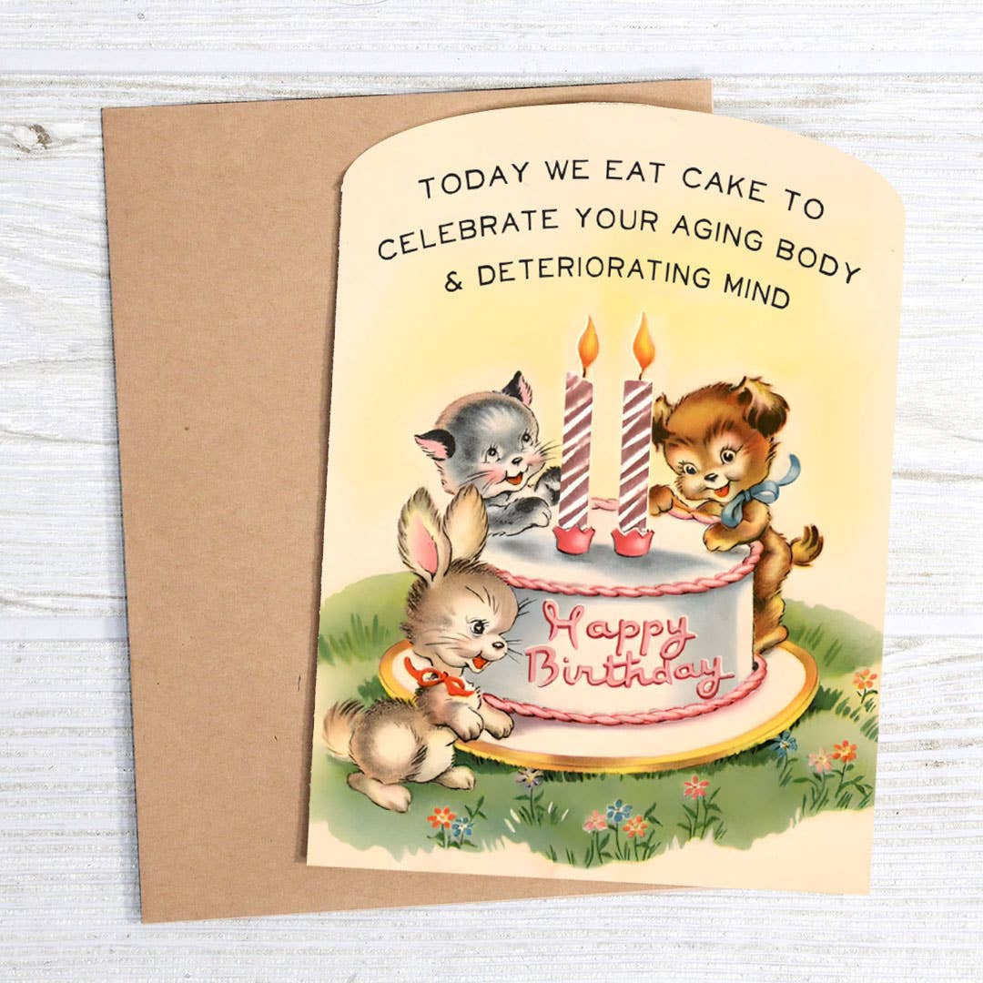 Bad Betty Greeting Co. - Today We Eat Cake - Funny Birthday Card