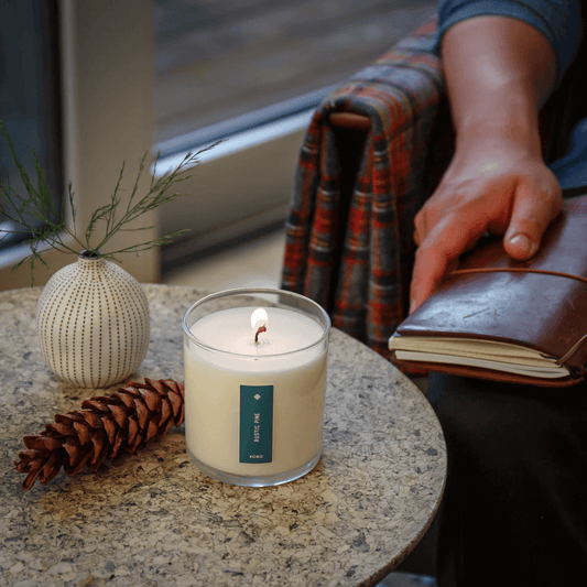 Winter Garden Rustic Pine Candle