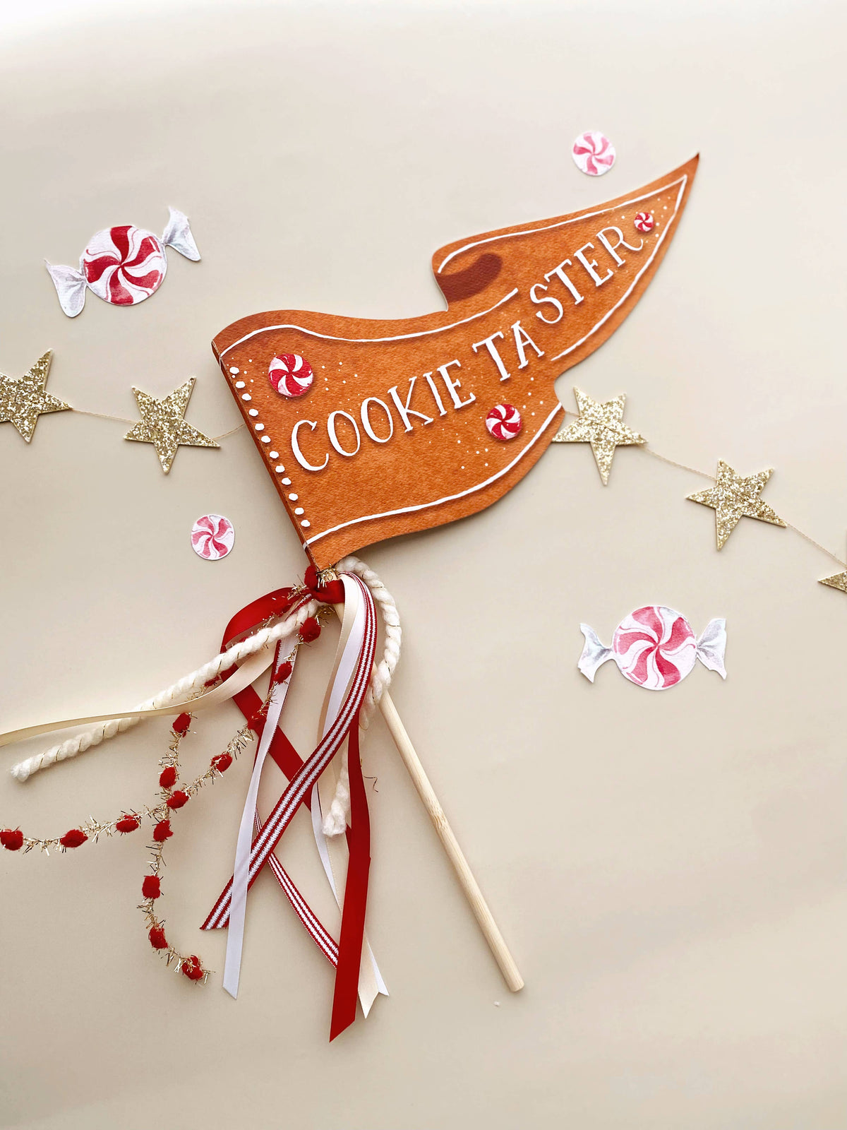 Cami Monet - Cookie Taster Christmas Party Pennant