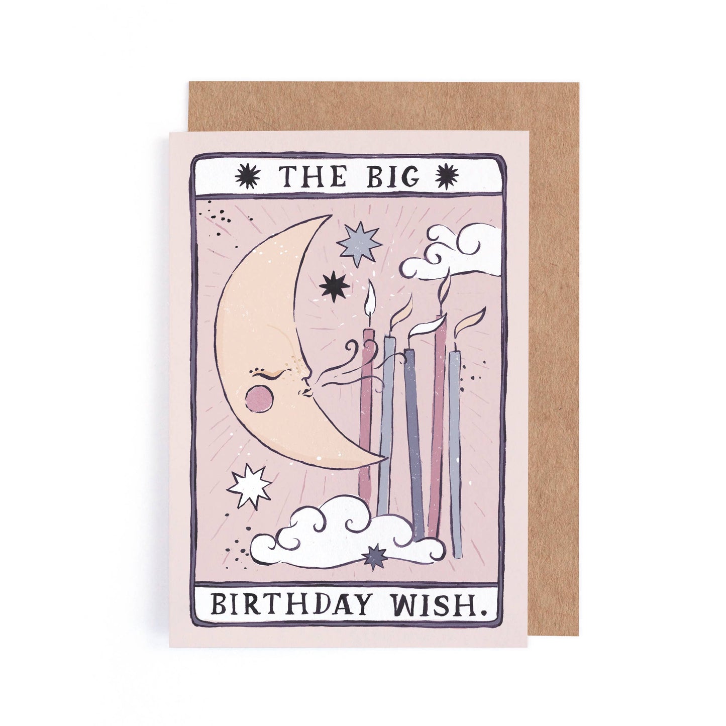 Sister Paper Co. - Tarot Moon Birthday Card | Unisex Birthday Card | Moon Tarot