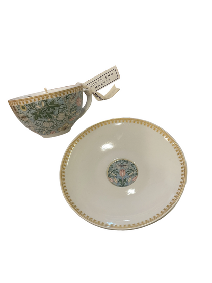 North-End Market- Silver Birch & Lavender- Tea Cup & Plate Candle