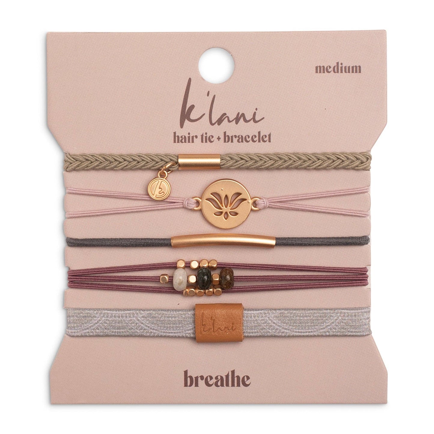 K’Lani - Hair Tie Bracelets “Breathe” (size medium)