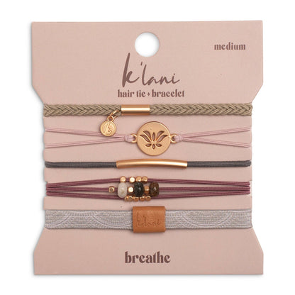 K’Lani - Hair Tie Bracelets “Breathe” (size medium)