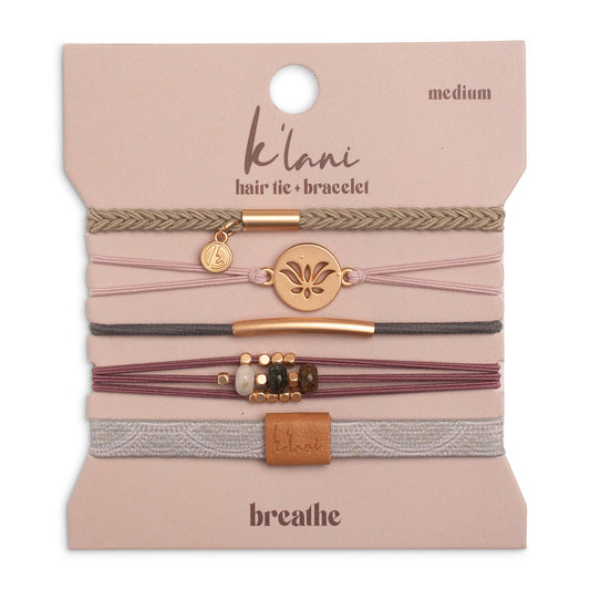 K’Lani - Hair Tie Bracelets “Breathe” (size medium)