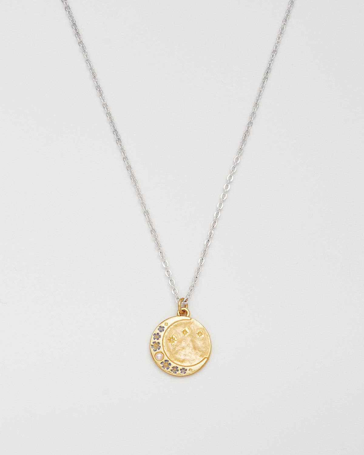 Fable England - Selene Moon Periwinkle Necklace