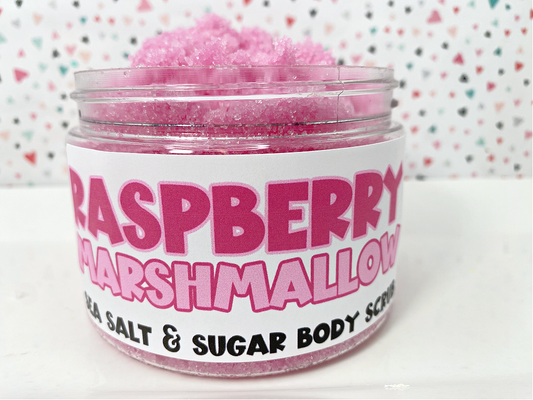 The Little Bubble - Raspberry Marshmallow Sea Salt and Sugar Body Scrub   