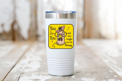 Yarnival - You Do You but Therapy Too Sticker - mental health, chicken