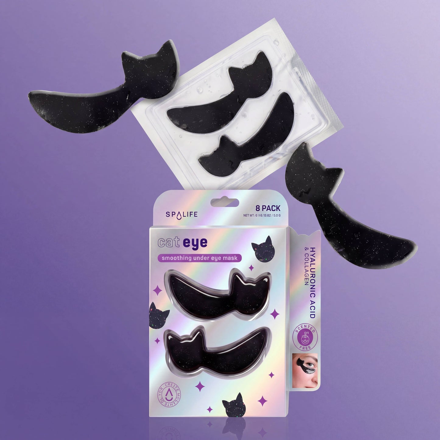My Spa Life - Halloween Cat Eye Hydrogel Undereye Patches | 8 Pack | Limited Edition