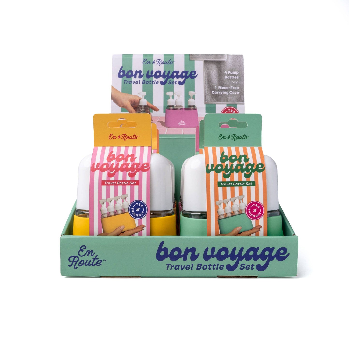 DM Merchandising - En Route Bon Voyage 4 Piece Travel Bottles