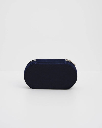 Fable England - Night Sky Embroidered Oval Jewelry Box in Navy Velvet