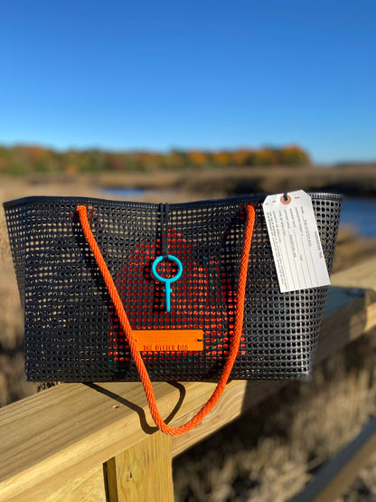The Oyster Bag - THE Petite Oyster Bag: Blue Handle Petite