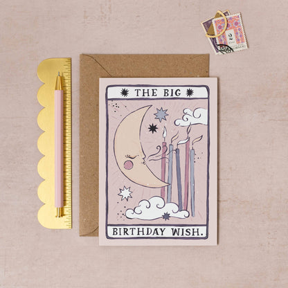 Sister Paper Co. - Tarot Moon Birthday Card | Unisex Birthday Card | Moon Tarot