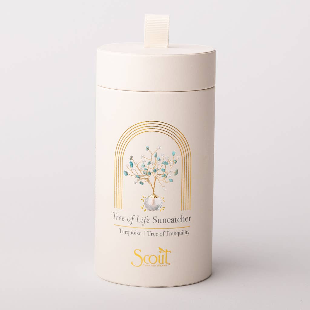Scout- Suncatcher Tree of Life - Turquoise/Tranquility/Gold