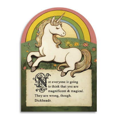 Bad Betty Greeting Co. - Magnificent & Magical - Funny Unicorn Encouragement Card