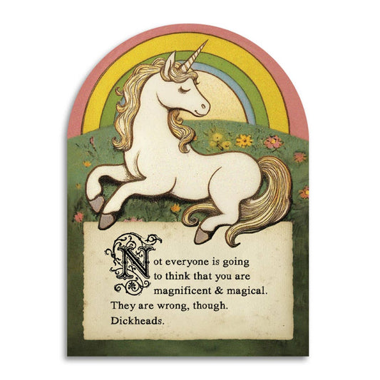 Bad Betty Greeting Co. - Magnificent & Magical - Funny Unicorn Encouragement Card