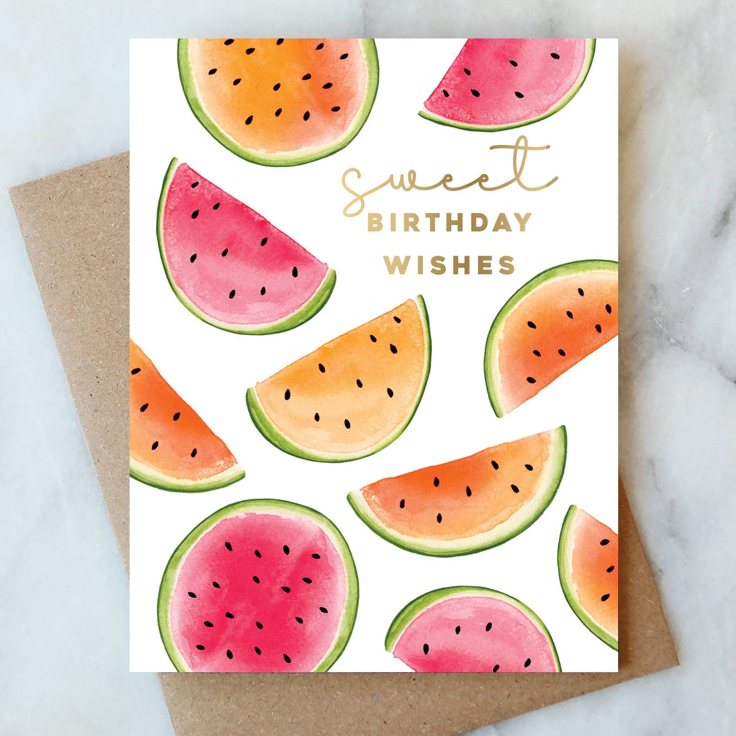 Abigail Jayne Design - Watermelon Greeting Card | Birthday Wishes Card