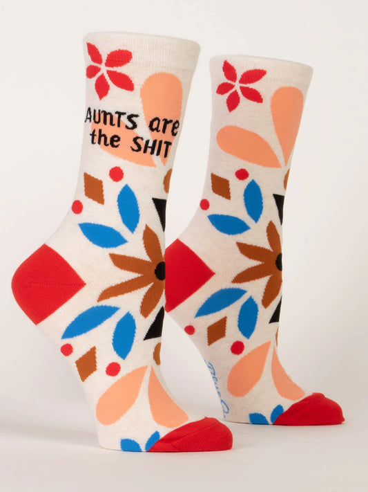 Blue Q - AUNTS ARE THE SHIT Crew Socks