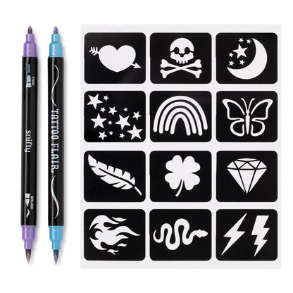 Snifty - Metallic Tattoo Flair - Markers and Stencils
