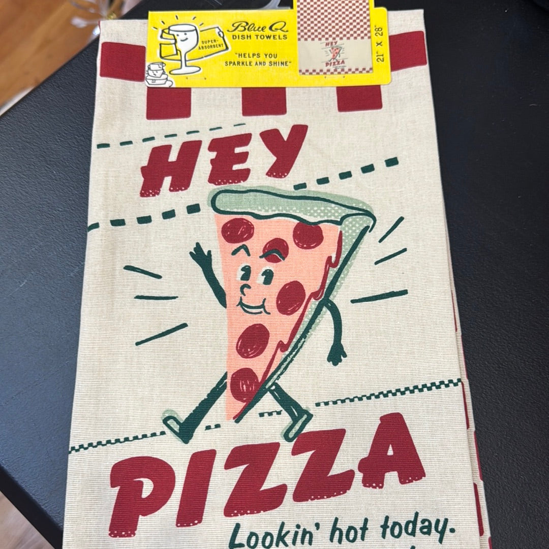 Blue Q hey pizza dish towel