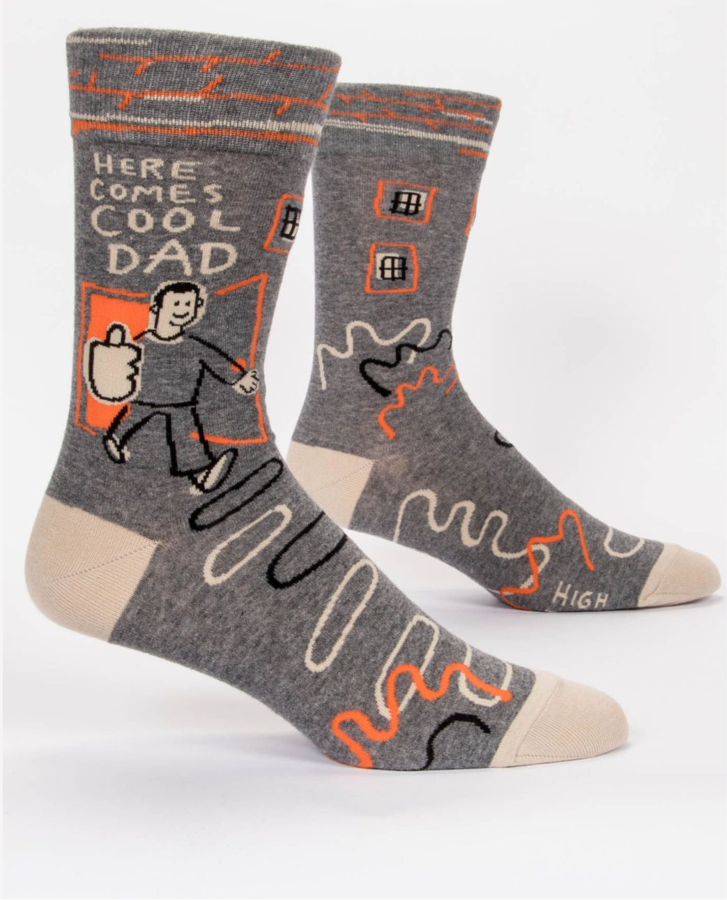 Blue Q - HERE COMES COOL DAD Men’s Socks
