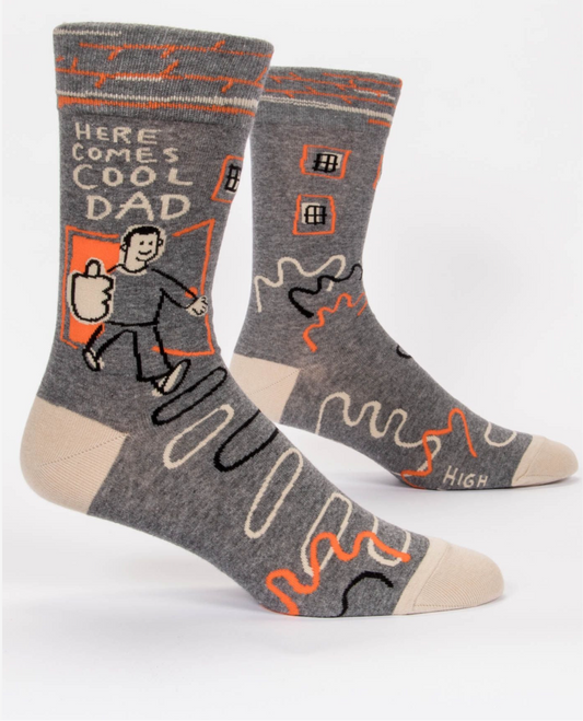 Blue Q - HERE COMES COOL DAD Men’s Socks