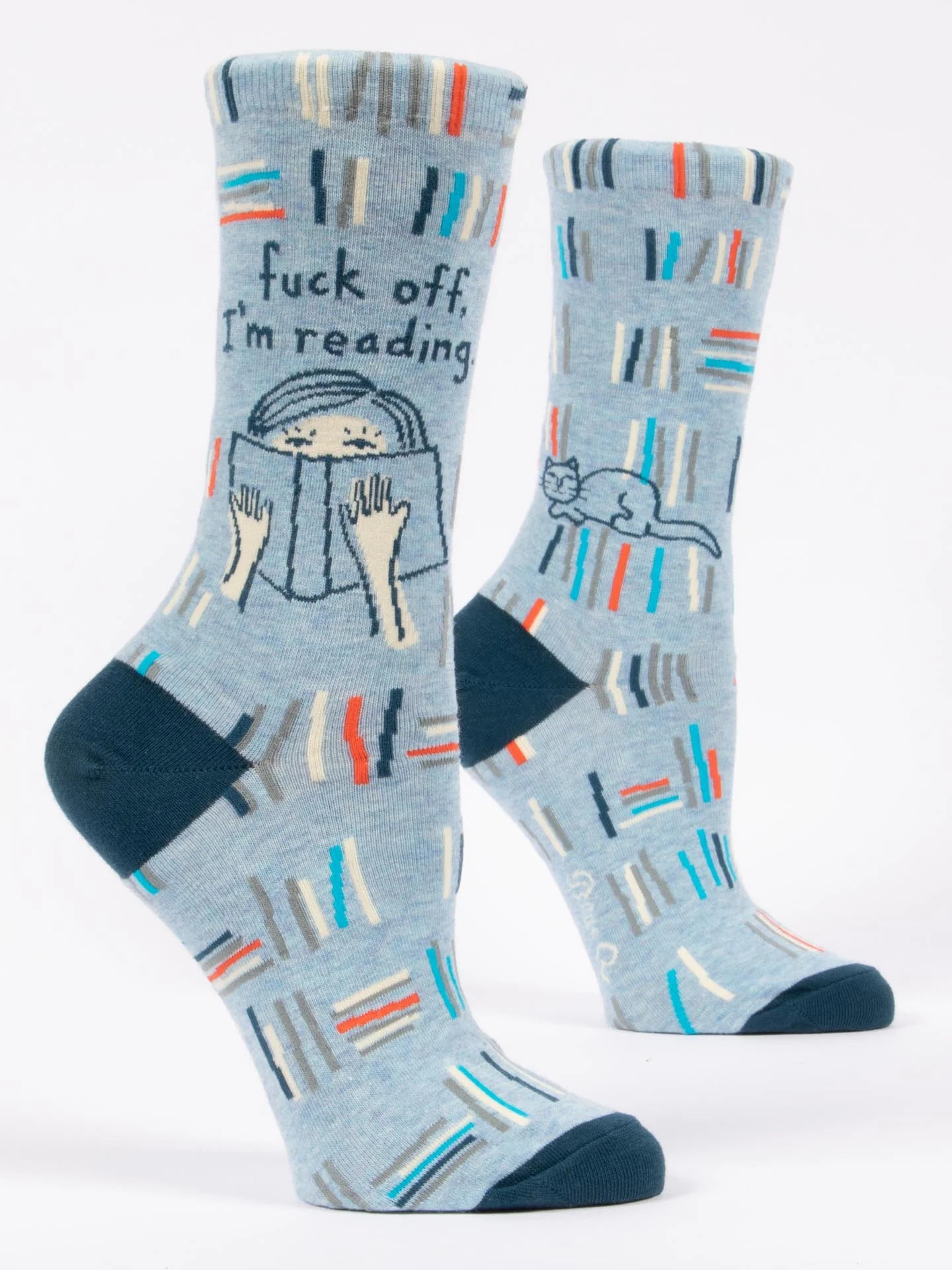Blue Q - FUCK OFF I'M READING Crew Socks